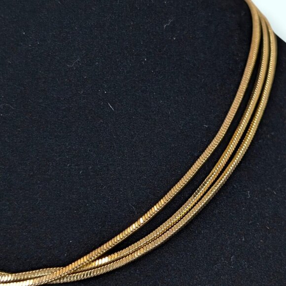 (2/$20) Claire's 3-Strand Snake Chain Choker Necklace - Picture 3 of 5